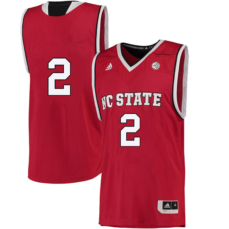 Men #2 Kaila Ealey NC State Wolfpack College Basketball Jerseys-Red